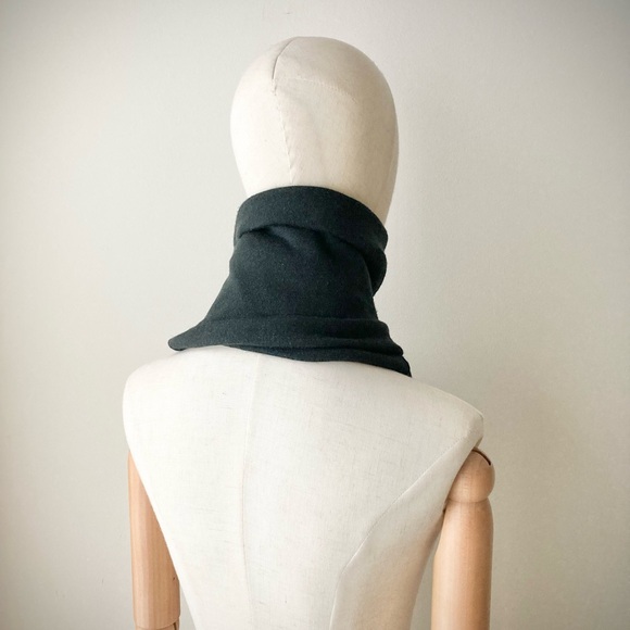 joodito 100% merino wool sweater wrap scarf long origami boro snake winter black - Picture 8 of 12